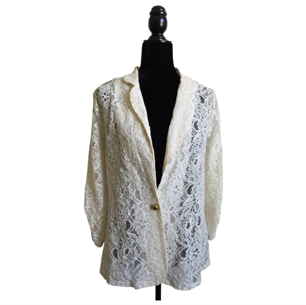 Absolutely Famous Elegant Lace Women's Jacket Women's Size Large